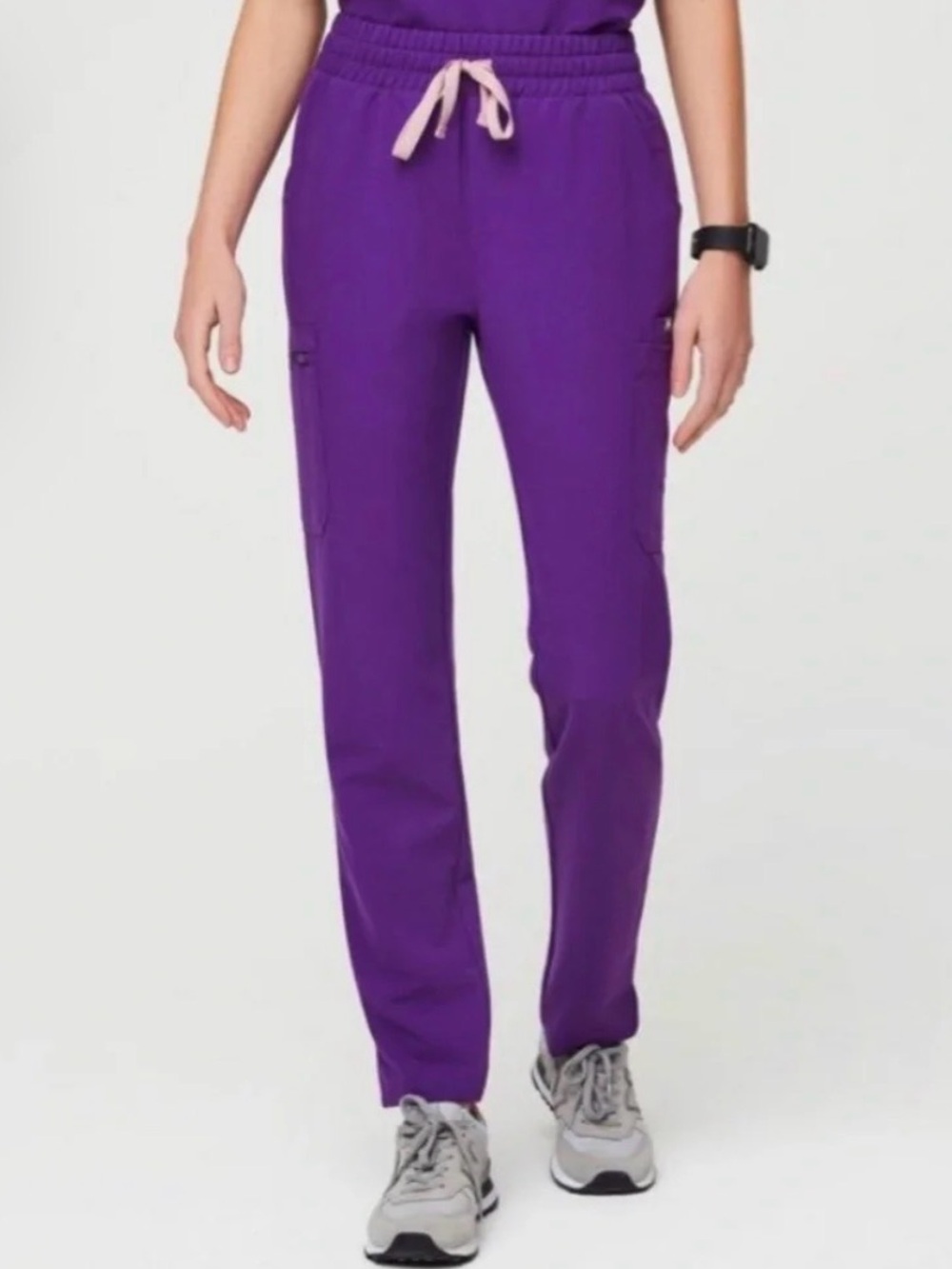 Women’s Purple Drawstring Cargo Jogger Pants
